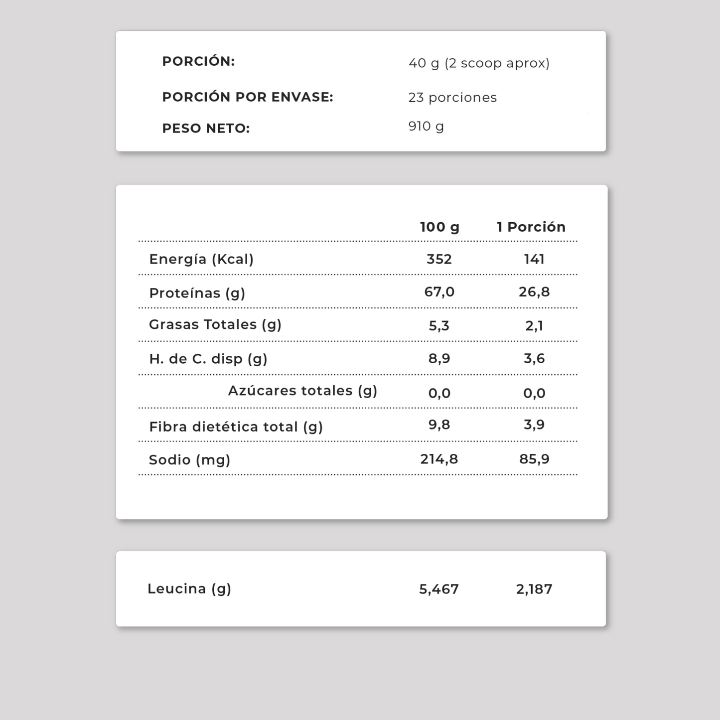 Proteína Natural Vegetal 910g